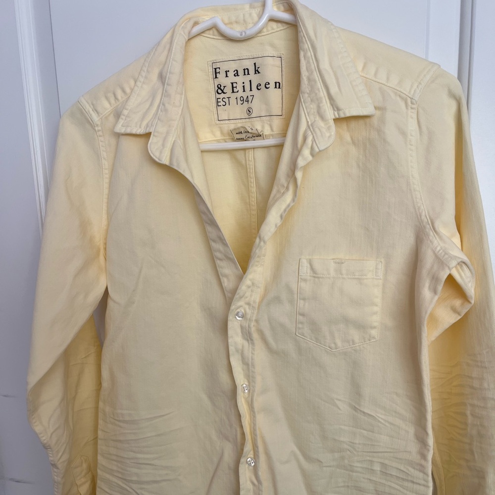 Frank & Eileen Barry Famous Denim Light Yellow Shirt